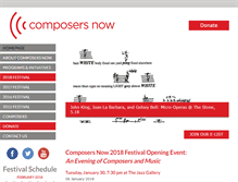 Tablet Screenshot of composersnow.org